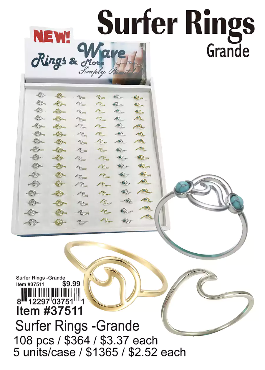 Surfer Rings Grande 108 Pcs